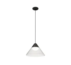 Suspension*Beneito Faure Suspension, Ark Recessed, , LED, 2700K, 350 lm, Ø19,5cm, H12,5cm - noir, transparent