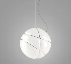 Suspension*Fabbian Suspension, Armilla Chrome, , Ø36cm, H36cm - Blanc chromé