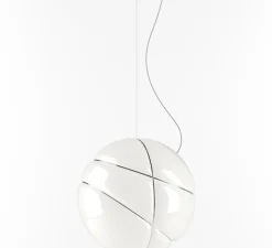 Suspension*Fabbian Suspension, Armilla Chrome, , Ø36cm, H36cm - Blanc chromé