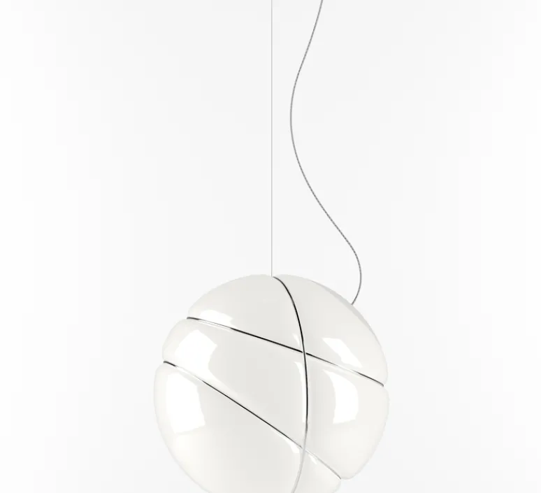 Suspension*Fabbian Suspension, Armilla Chrome, , Ø36cm, H36cm - Blanc chromé