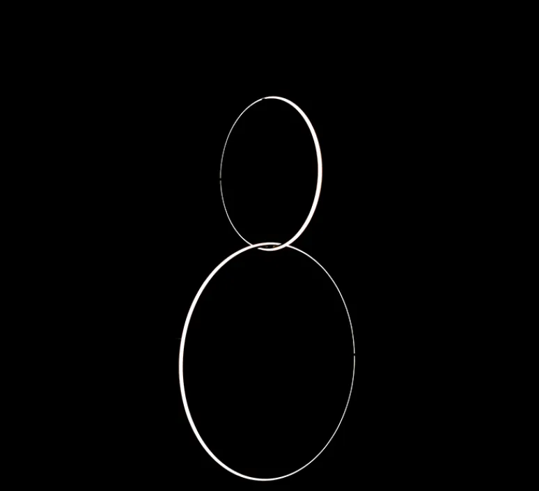 Suspension*Flos Suspension, Arrangements (round M + round L), , LED, 2700K, 4752lm, Ø102cm, H164,5cm - noir