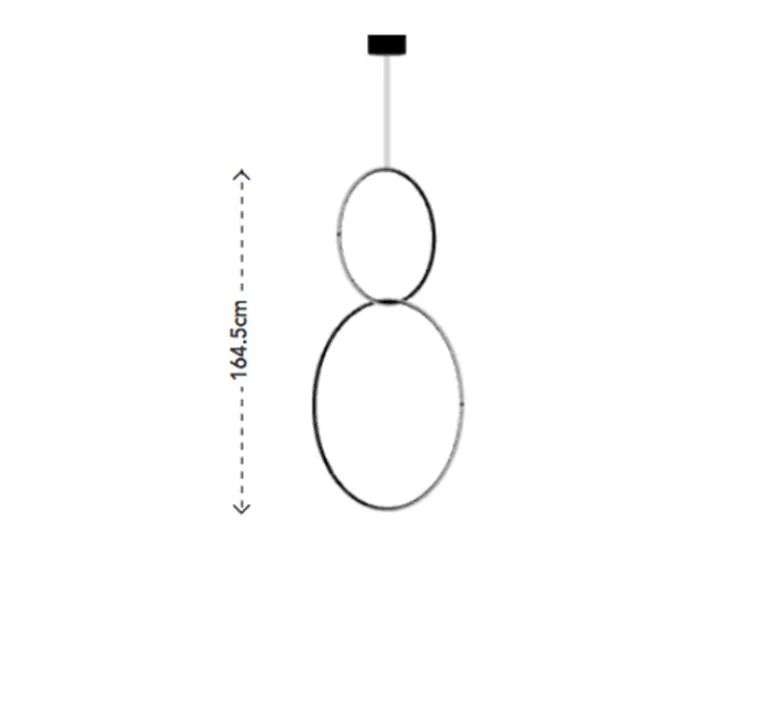 Suspension*Flos Suspension, Arrangements (round M + round L), , LED, 2700K, 4752lm, Ø102cm, H164,5cm - noir