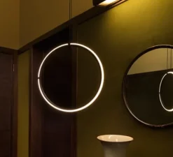 Suspension, Arrangements (round S), noir, LED, 2700K, 1080lm, Ø39,8cm, H39,8cm - Flos