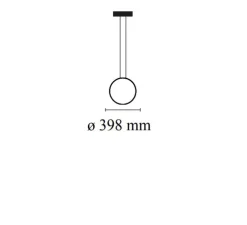 Suspension, Arrangements (round S), noir, LED, 2700K, 1080lm, Ø39,8cm, H39,8cm - Flos