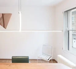 Suspension*Flos Suspension, Arrangements (round S + line), , LED, 2700K, 2376lm, L170,6cm, H39,8cm - noir