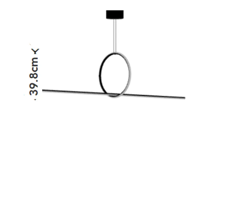 Suspension*Flos Suspension, Arrangements (round S + line), , LED, 2700K, 2376lm, L170,6cm, H39,8cm - noir