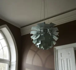 Suspension*Louis Poulsen Suspension, Artichoke S, vert poudré, chrome, Ø48cm, H46,5cm - vert poudré, acier chromé