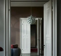 Suspension*Louis Poulsen Suspension, Artichoke S, vert poudré, chrome, Ø48cm, H46,5cm - vert poudré, acier chromé