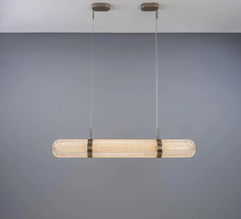 Suspension*Mullan Lighting Suspension, Ashford Linear, , LED, 2700K, 660 lm, Ø15cm, H120;9cm - argent antique