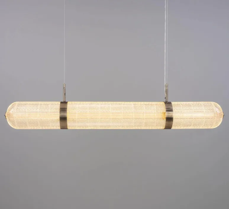 Suspension*Mullan Lighting Suspension, Ashford Linear, , LED, 2700K, 660 lm, Ø15cm, H120;9cm - argent antique