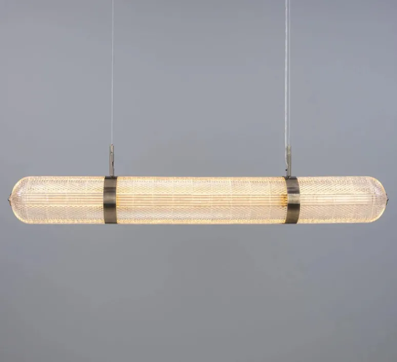 Suspension*Mullan Lighting Suspension, Ashford Linear, , LED, 2700K, 660 lm, Ø15cm, H120;9cm - argent antique