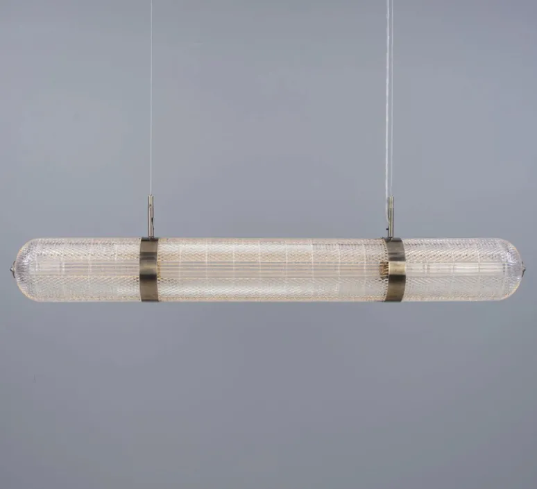 Suspension*Mullan Lighting Suspension, Ashford Linear, , LED, 2700K, 660 lm, Ø15cm, H120;9cm - argent antique