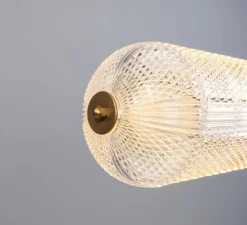 Suspension*Mullan Lighting Suspension, Ashford Linear, , LED, 2700K, 660 lm, Ø15cm, H120,9cm - laiton antique