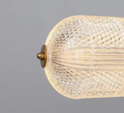 Suspension*Mullan Lighting Suspension, Ashford Linear, , LED, 2700K, 660 lm, Ø15cm, H120,9cm - laiton antique