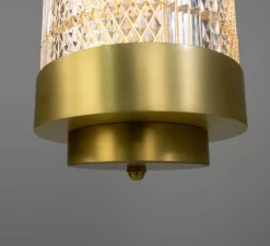 Suspension*Mullan Lighting Suspension, Ashford Vertical, , LED, 2700K, 660 lm, Ø15,4cm, H120cm - laiton satiné