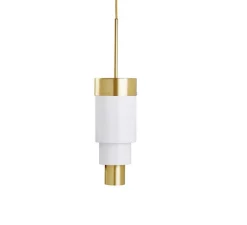 Suspension*Ebb and Flow Suspension, A-Spire, , LED, dim, 3000K, Ø14cm, H56cm - blanc, laiton brossé
