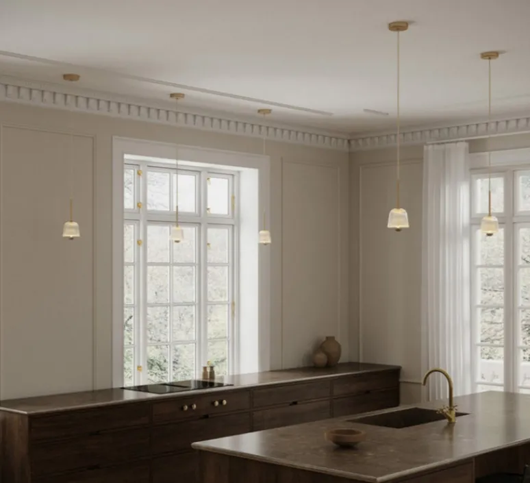 Suspension*Nuura Suspension, Asteea 1, , Ø12,5cm, H30,3cm- laiton satiné