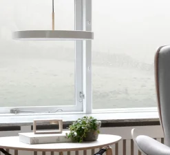 Suspension*Umage Suspension, Asteria Medium, , LED, 3000K, 1300lm, Ø43cm, H14cm - brume et laiton