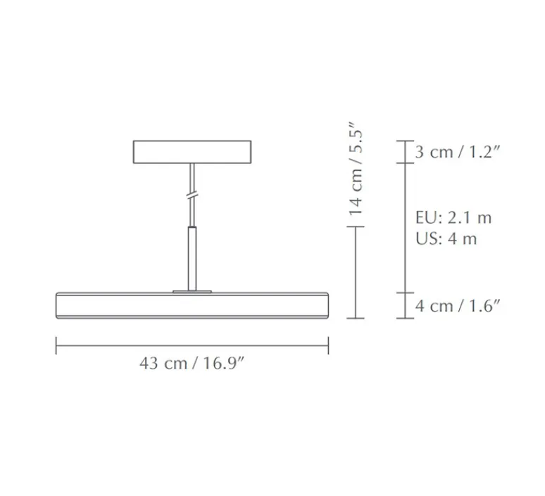 Suspension*Umage Suspension, Asteria Medium, et laiton, LED, 3000K, 1300lm, Ø43cm, H14cm - Olive