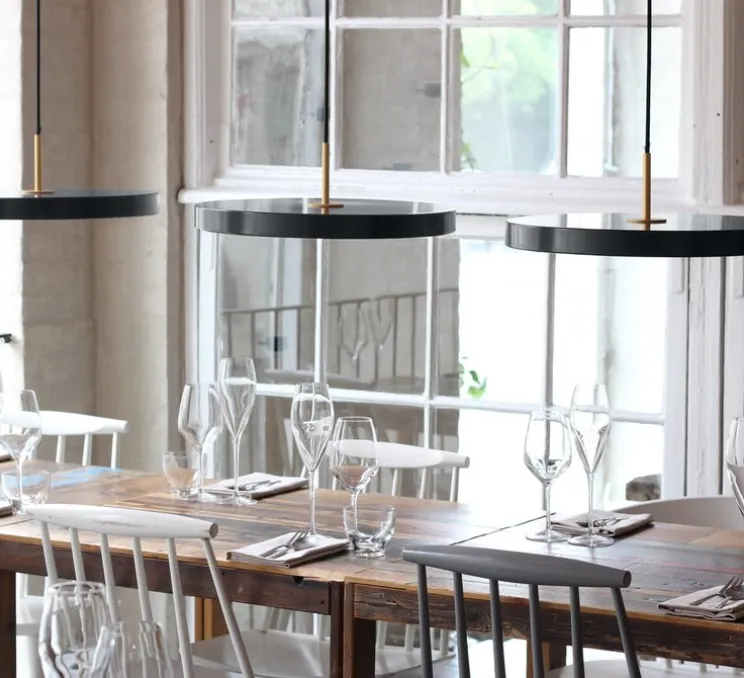 Suspension, Asteria Medium, gris anthracite, LED, 3000k, 1300lm, Ø43cm, H14,3cm - Umage