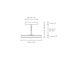 Suspension*Umage Suspension, Asteria Mini, , LED, 3000K, 900lm, Ø31cm, H14cm - gris anthracite