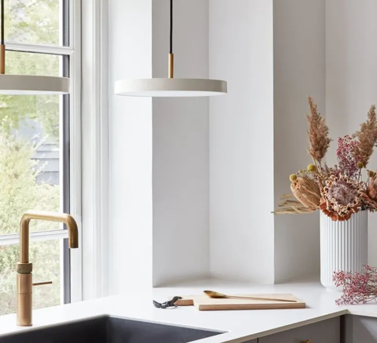 Suspension*Umage Suspension, Asteria Mini, , LED, 3000K, 900lm, Ø31cm, H14cm - perle blanc