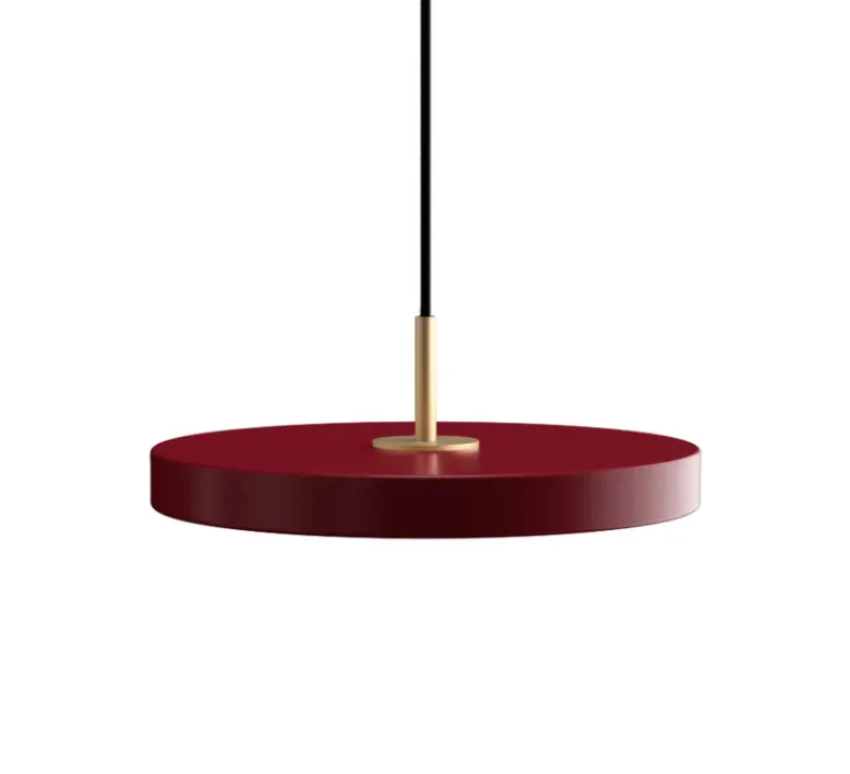 Suspension*Umage Suspension, Asteria Mini Plus, , LED, 2400-2700-3000K, 1200lm, Ø31cm, H10.5cm - rouge rubis et laiton