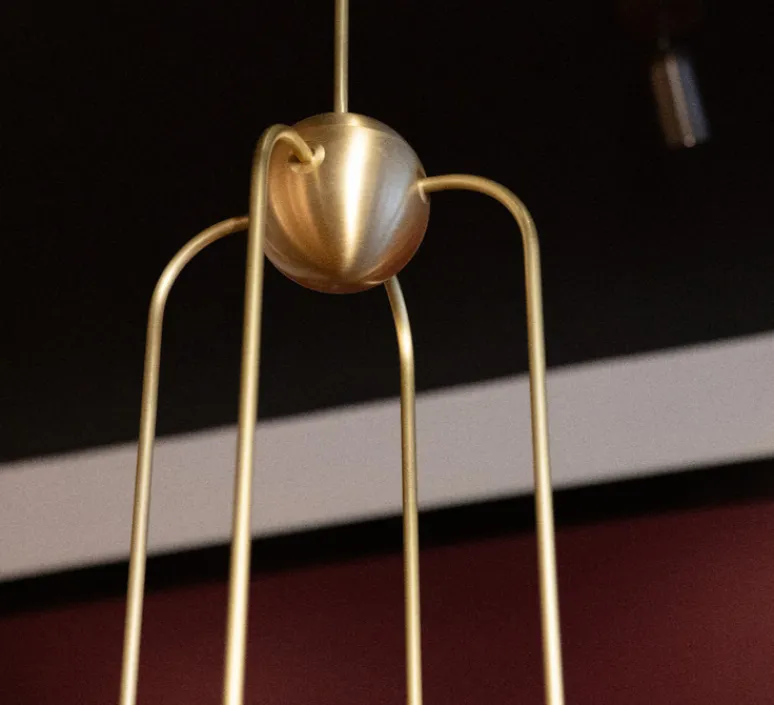 Suspension*Bert frank Suspension asymétrique, Quadruple, Eos, , Ø15,7cm, H90cm - Bert franck laiton brossé