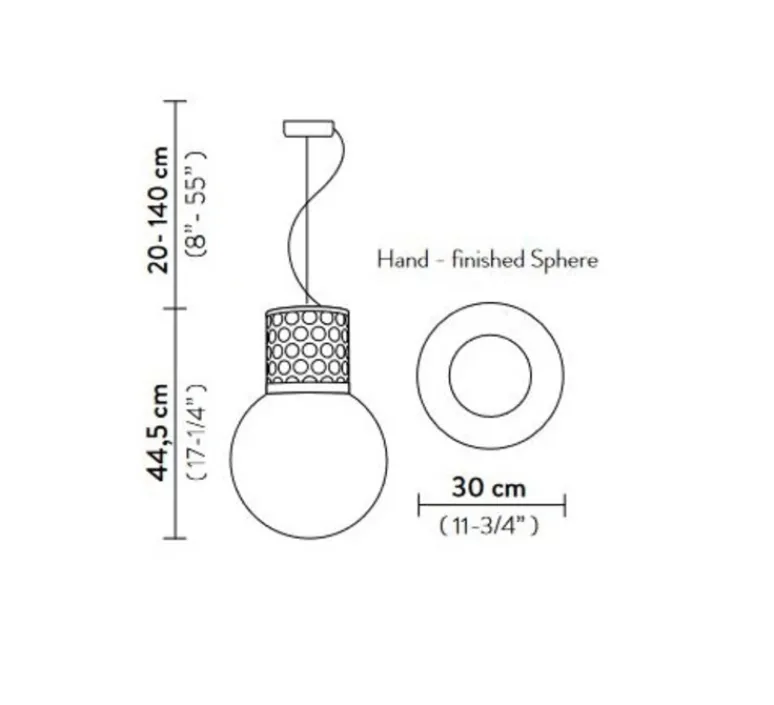 Suspension*Slamp Suspension, Atmosfera M, , Ø30cm, H44,5cm - chrome