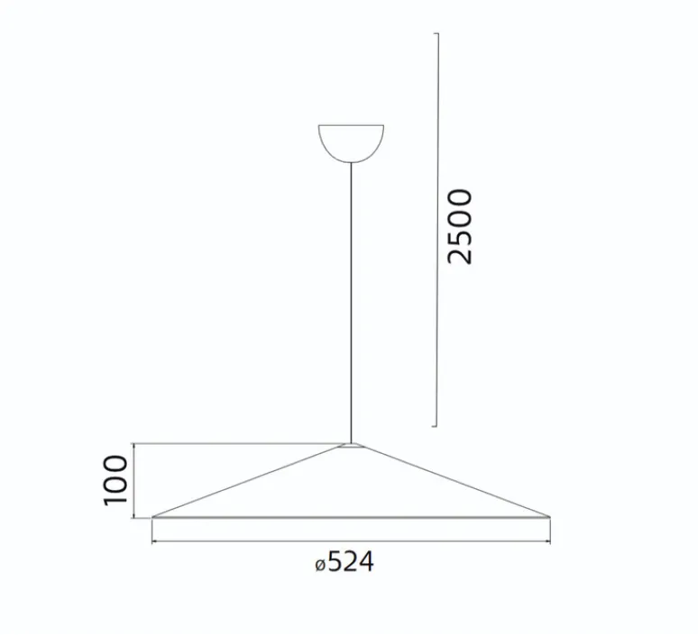 Suspension*Zero Suspension, Attic, , LED, dim, 3000K, 875 lm, Ø52,4cm, H10cm - blanc
