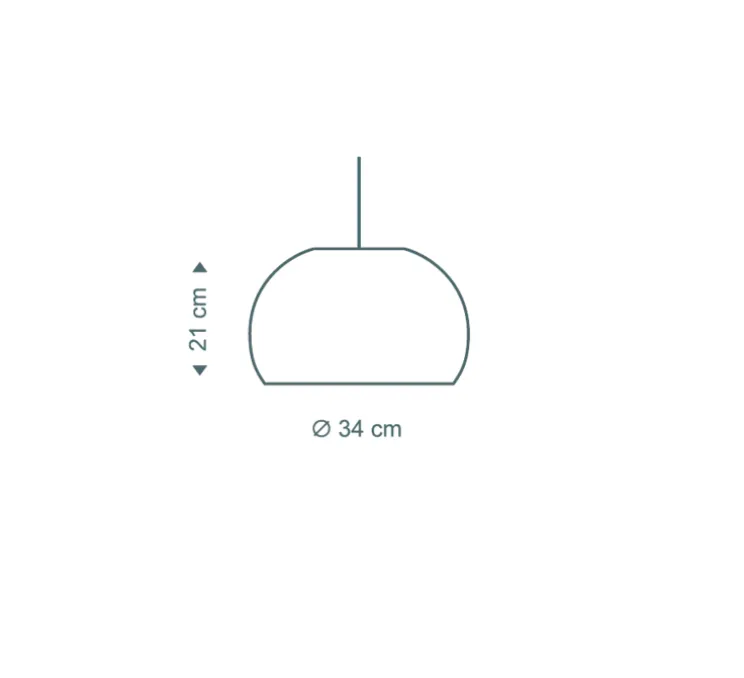 Suspension, Atto, bouleau,LED, 3000k, 1400lm, Ø34cm,H21 - Secto Design