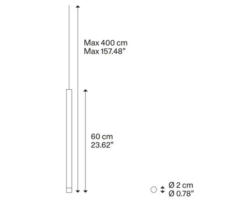 Suspension*Lodes Suspension, A-Tube Nano cluster 5 pièces avec rosace, , LED, 2700K, 450 lm, Ø10cm, H60cm - noir mat