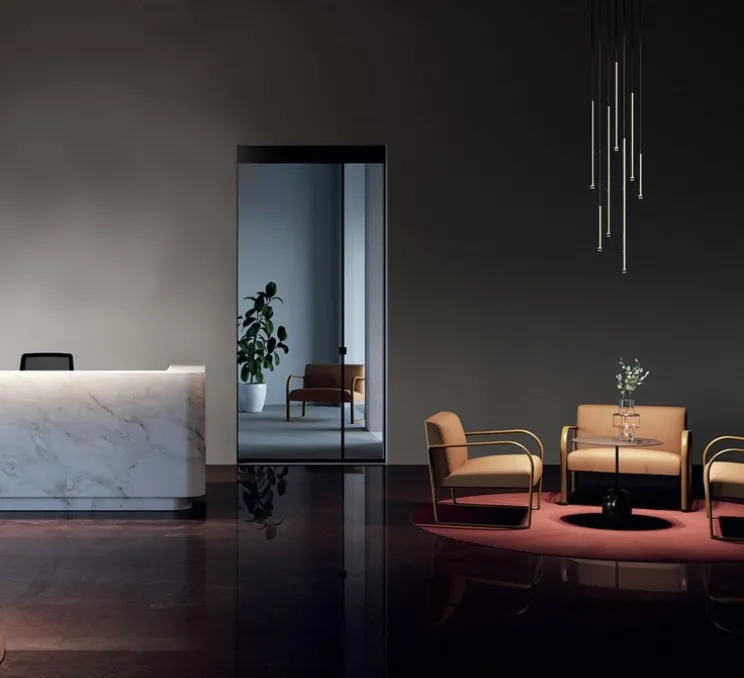 Suspension, A-Tube Nano cluster 7 pièces avec rosace, chrome, LED, 2700K, 450 lm, Ø38cm, Hcm - Lodes