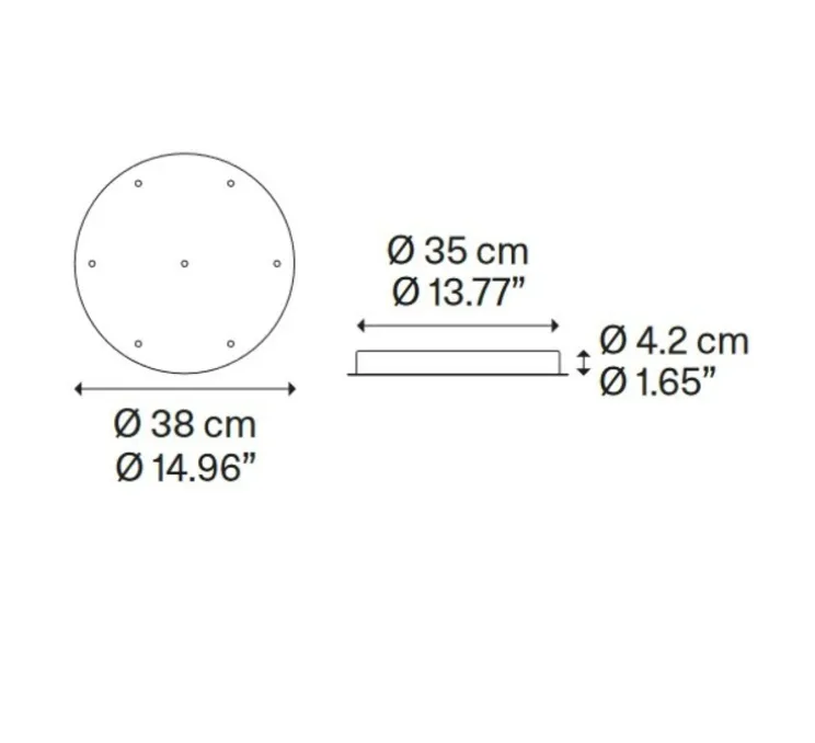 Suspension, A-Tube Nano cluster 7 pièces avec rosace, chrome, LED, 2700K, 450 lm, Ø38cm, Hcm - Lodes