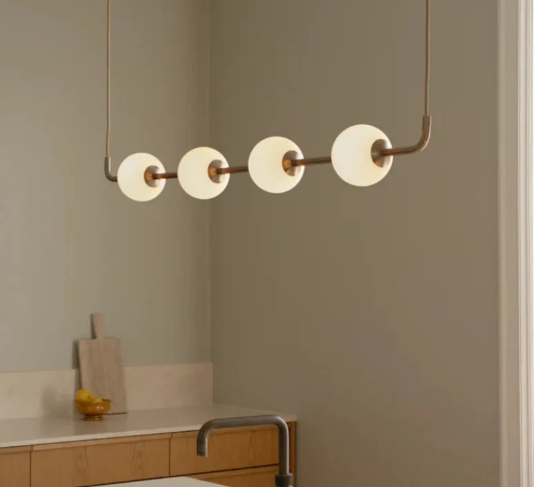 Suspension*Umage Suspension, Audrey linear, , LED, 2700K, 2230 lm, Ø12cm, H117,5cm - laiton