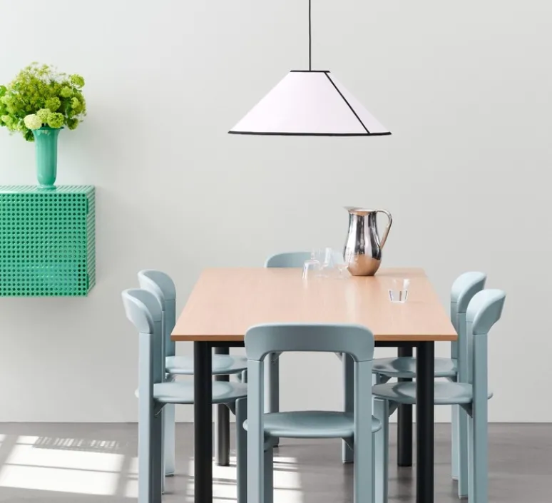 Suspension*HAY Suspension, Ava Cone 500, , Ø50cm, H18,5cm - blanc et noir