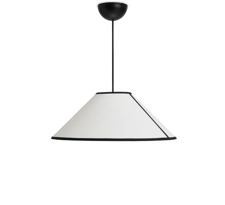 Suspension*HAY Suspension, Ava Cone 500, , Ø50cm, H18,5cm - blanc et noir