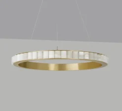 Suspension, Avalon Large, laiton satiné, LED, 2700K, Ø101cm, H7cm - CTO lighting