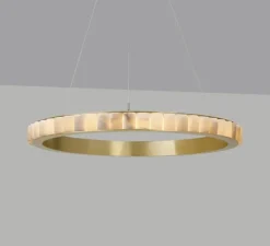 Suspension, Avalon Large, laiton satiné, LED, 2700K, Ø101cm, H7cm - CTO lighting