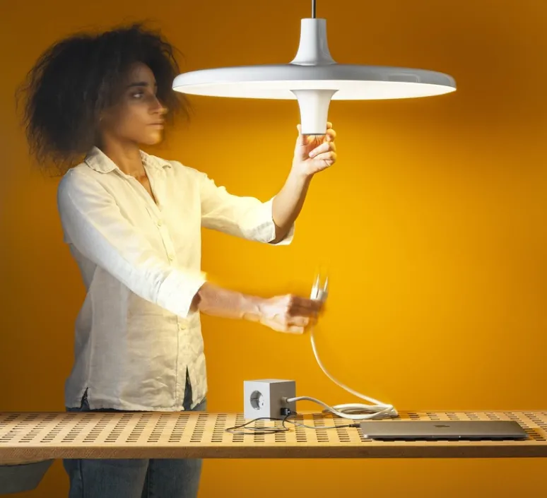 Suspension*Martinelli Luce Suspension, Avro, , LED, dim, 2700K, 5000 lm, Ø60cm, H25cm - blanc