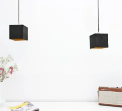 Suspension*GANTLights Suspension, [B1], , L14cm, H14cm - gris foncé, laiton