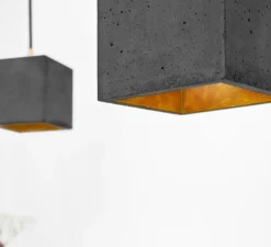 Suspension, [B1], gris foncé, laiton, L14cm, H14cm - GANTLights