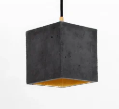 Suspension, [B1], gris foncé, laiton, L14cm, H14cm - GANTLights