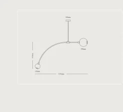 Suspension*SkLO Studio Suspension, Balance 1.0, , L114,5cm, H152cm - Blanc, laiton, câble noir