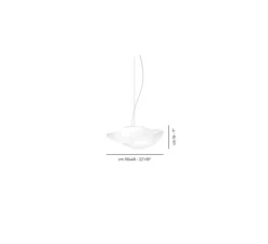 Suspension, Balance SP G, blanc brillant, E27, L56cm, H18cm - Vistosi