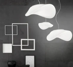 Suspension*Vistosi Suspension, Balance SP M, , LED, L46cm, H17cm - blanc brillant