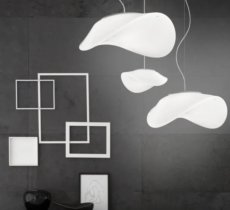 Suspension*Vistosi Suspension, Balance SP M, , LED, L46cm, H17cm - blanc brillant