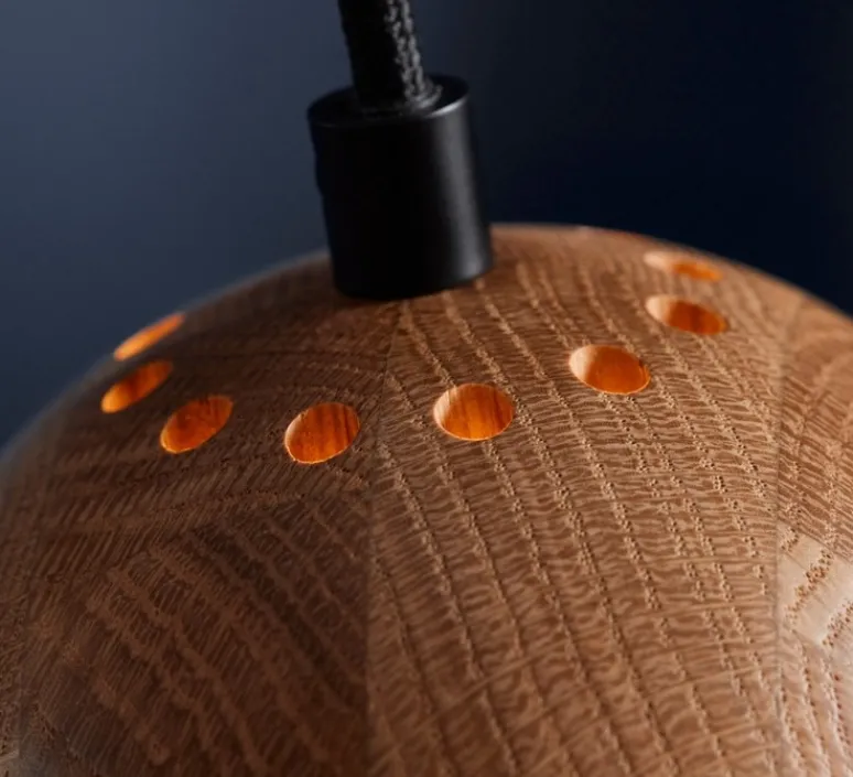 Suspension*Frandsen Suspension, Ball, bois de , Ø12cm, H10cm - chêne