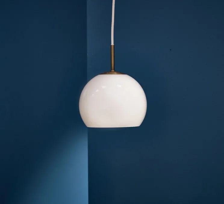 Suspension, Ball glass, gris sablé, Ø18cm, H15cm - Frandsen