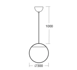 Suspension*Zangra Suspension, Ball, IP40, , Ø30cm, Hcm - noir